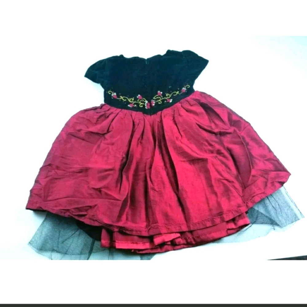 Max N Maddie 24 Months Red Dress Black Tulle #291
